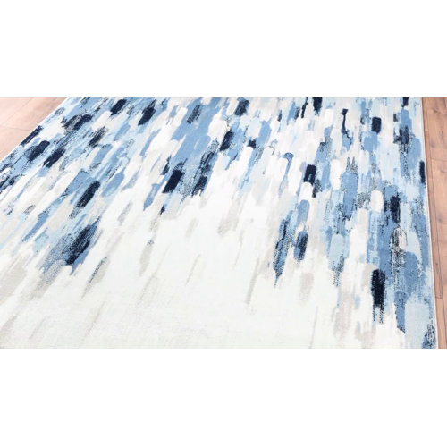 Orren Ellis Aerilyn Abstract Area Rug in Blue/Beige & Reviews Wayfair